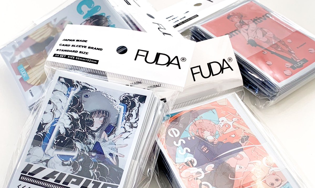 FUDA card sleeves — real product close-up